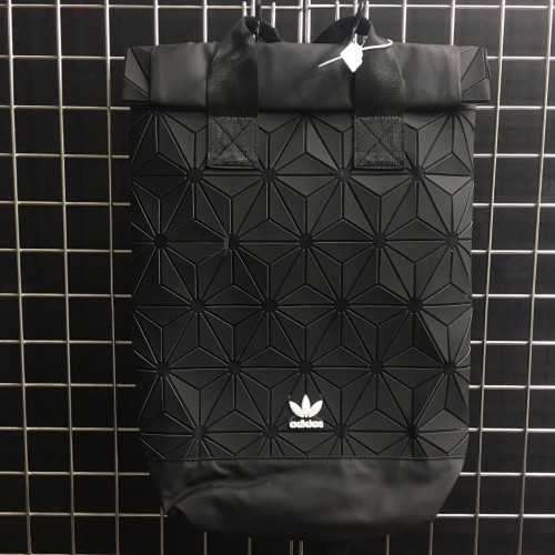 3D Prism Roll Top Backpack Black
